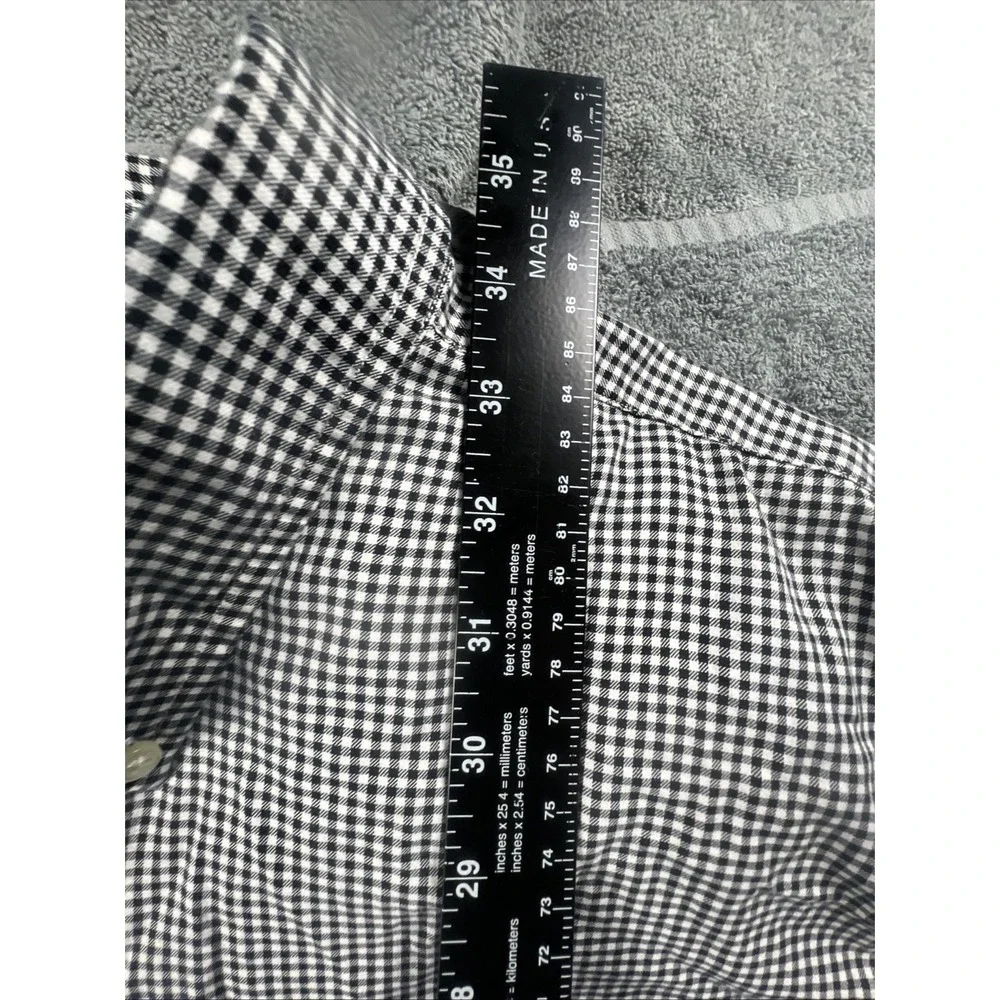 Polo Ralph Lauren Long Sleeve Button Down Black White Gingham Check Men's‎ 4XB